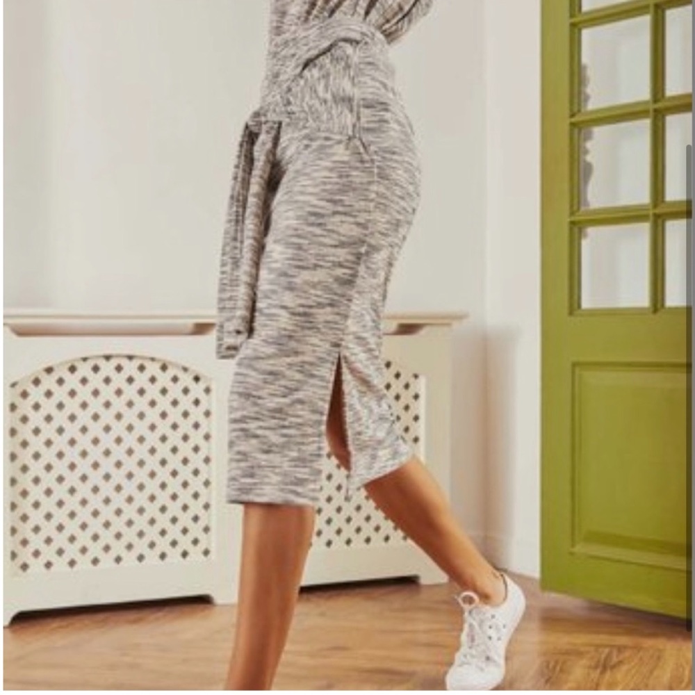 NEW• Soul Sunrise Minimalist Gray Space Dye Pencil Skirt •1X-3X - Picture 2 of 16